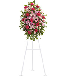 Pink Tribute Spray from Beecher Florists, flower delivery in Beecher